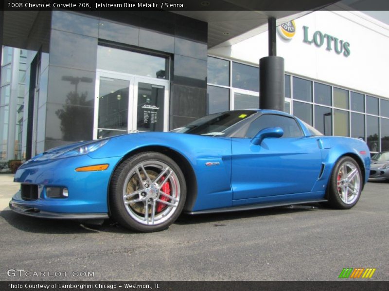Jetstream Blue Metallic / Sienna 2008 Chevrolet Corvette Z06