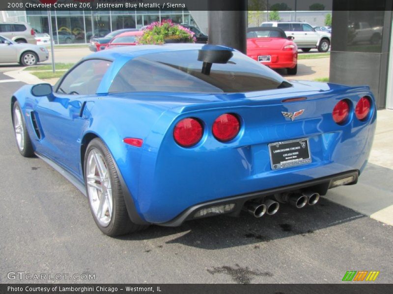 Jetstream Blue Metallic / Sienna 2008 Chevrolet Corvette Z06
