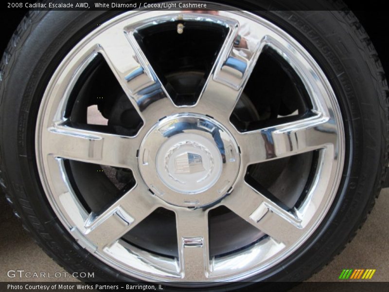 White Diamond / Cocoa/Light Cashmere 2008 Cadillac Escalade AWD