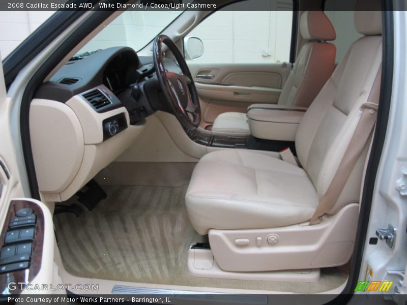 White Diamond / Cocoa/Light Cashmere 2008 Cadillac Escalade AWD