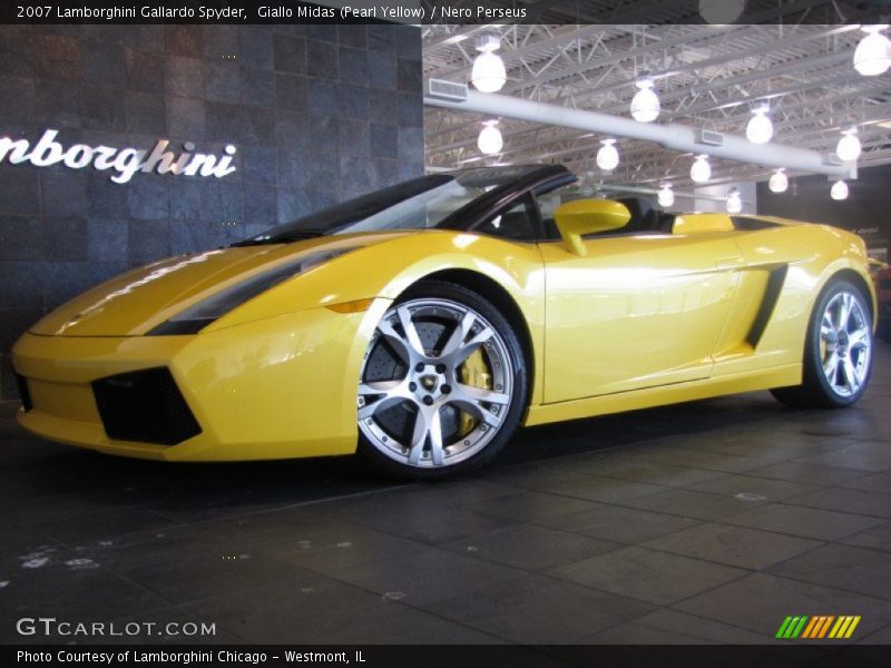 Giallo Midas (Pearl Yellow) / Nero Perseus 2007 Lamborghini Gallardo Spyder