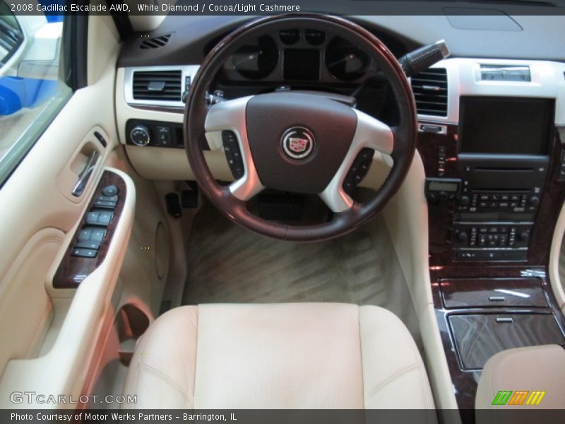 White Diamond / Cocoa/Light Cashmere 2008 Cadillac Escalade AWD