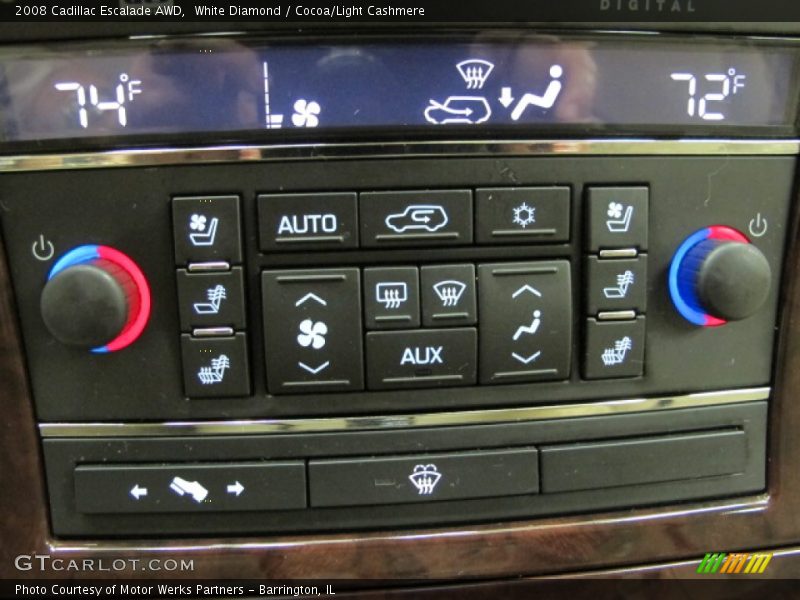 White Diamond / Cocoa/Light Cashmere 2008 Cadillac Escalade AWD