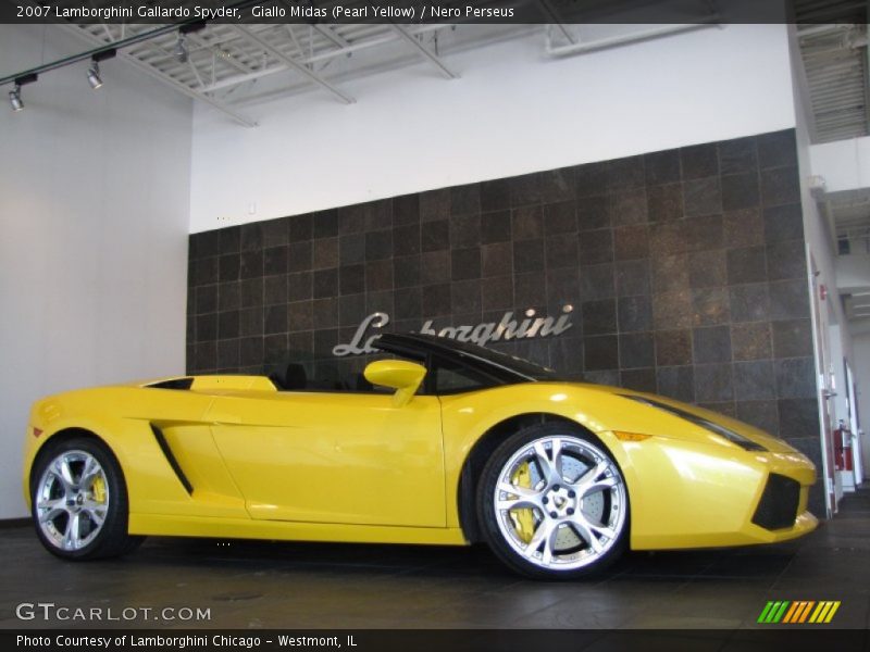 Giallo Midas (Pearl Yellow) / Nero Perseus 2007 Lamborghini Gallardo Spyder