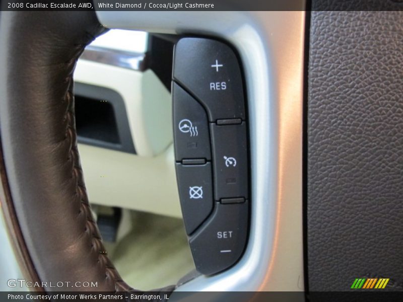 White Diamond / Cocoa/Light Cashmere 2008 Cadillac Escalade AWD