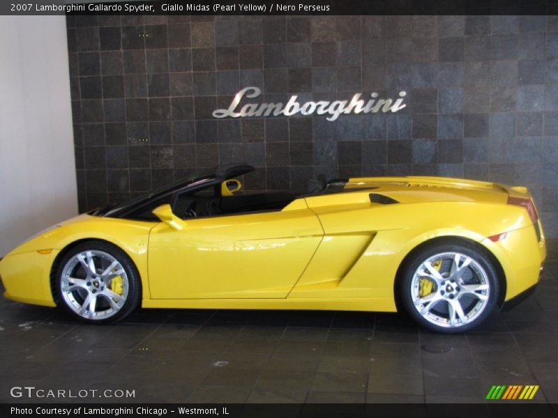 Giallo Midas (Pearl Yellow) / Nero Perseus 2007 Lamborghini Gallardo Spyder