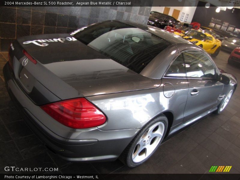 Aegean Blue Metallic / Charcoal 2004 Mercedes-Benz SL 500 Roadster