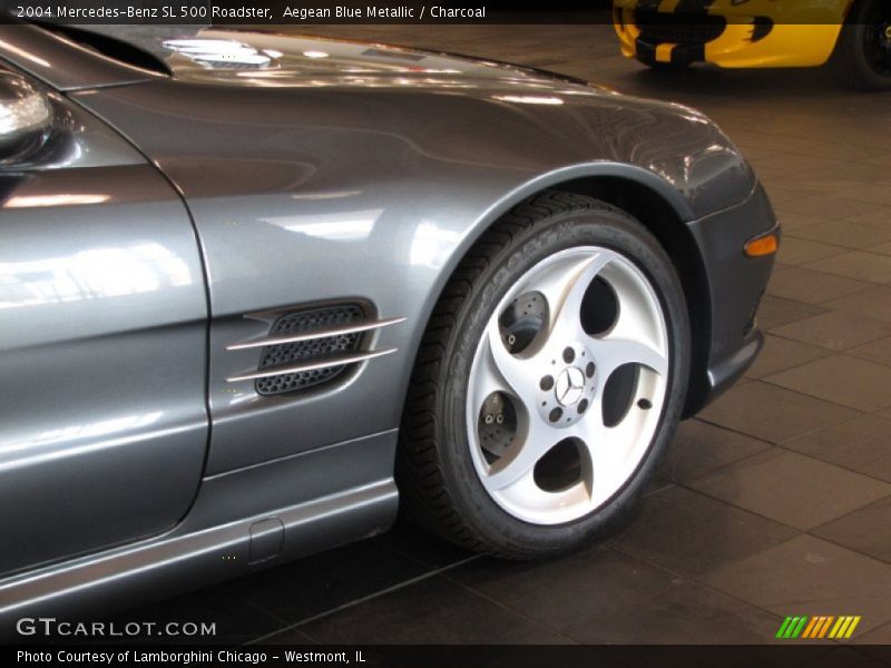 Aegean Blue Metallic / Charcoal 2004 Mercedes-Benz SL 500 Roadster