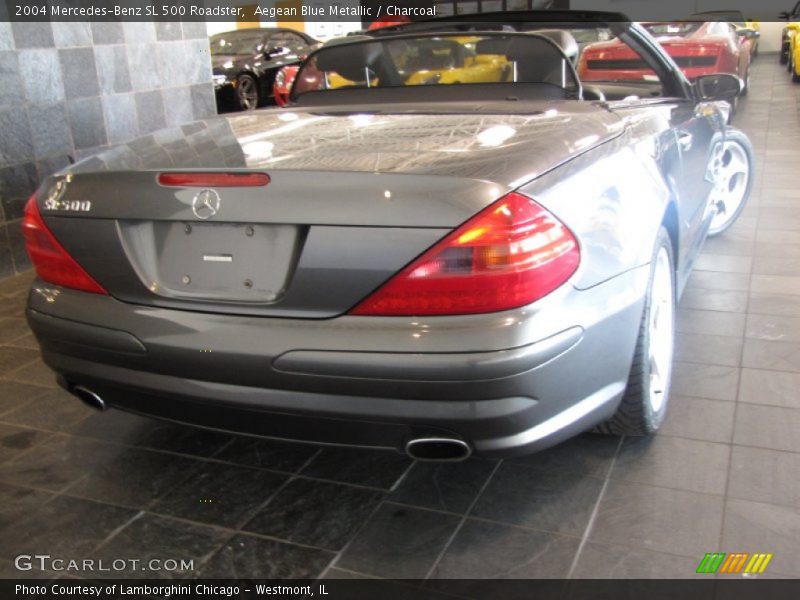 Aegean Blue Metallic / Charcoal 2004 Mercedes-Benz SL 500 Roadster