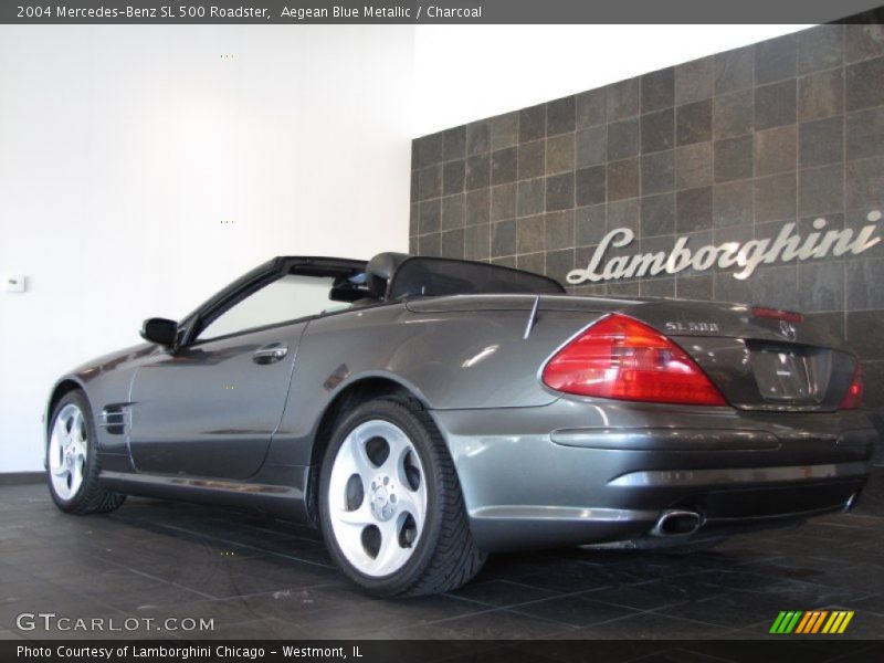 Aegean Blue Metallic / Charcoal 2004 Mercedes-Benz SL 500 Roadster