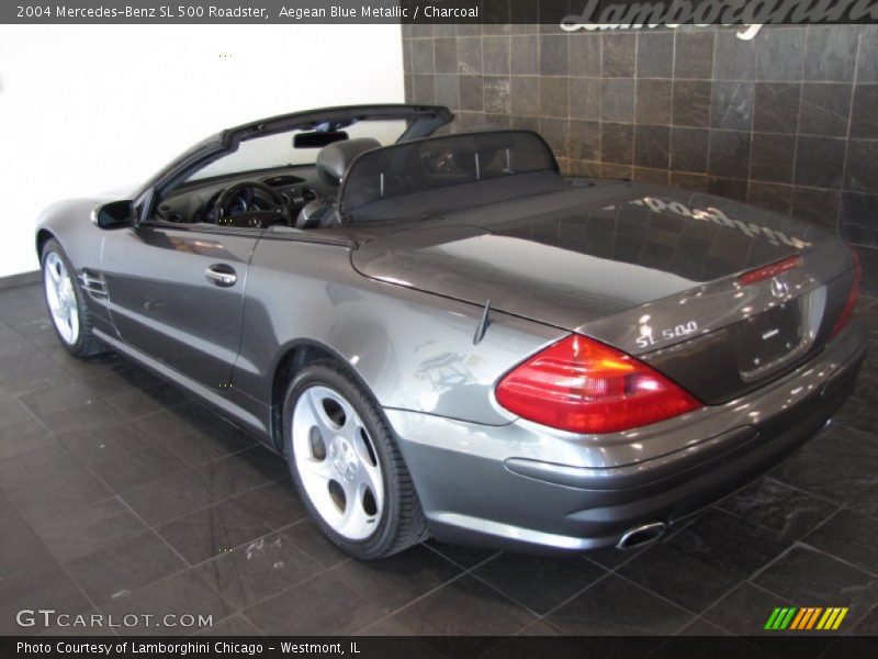 Aegean Blue Metallic / Charcoal 2004 Mercedes-Benz SL 500 Roadster