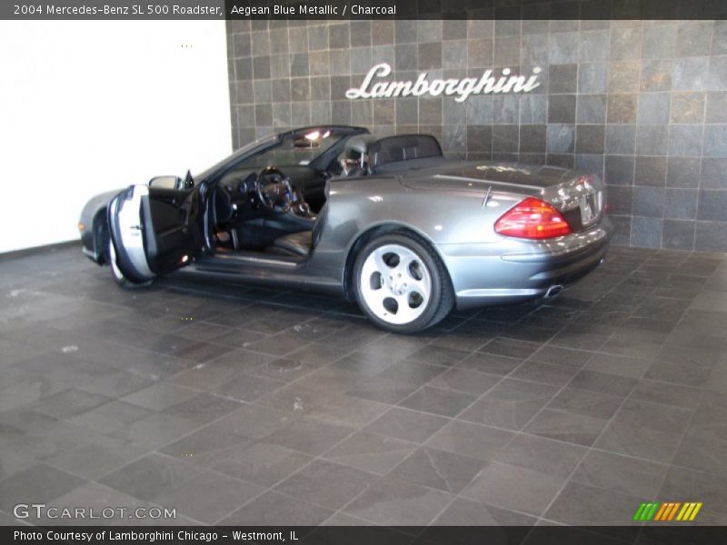 Aegean Blue Metallic / Charcoal 2004 Mercedes-Benz SL 500 Roadster