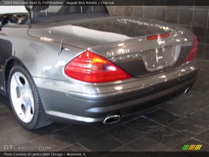 Aegean Blue Metallic / Charcoal 2004 Mercedes-Benz SL 500 Roadster