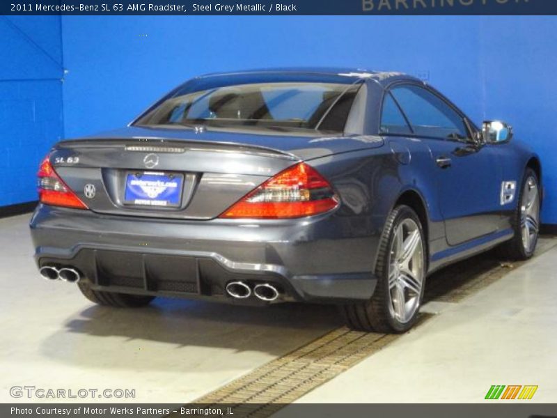 Steel Grey Metallic / Black 2011 Mercedes-Benz SL 63 AMG Roadster