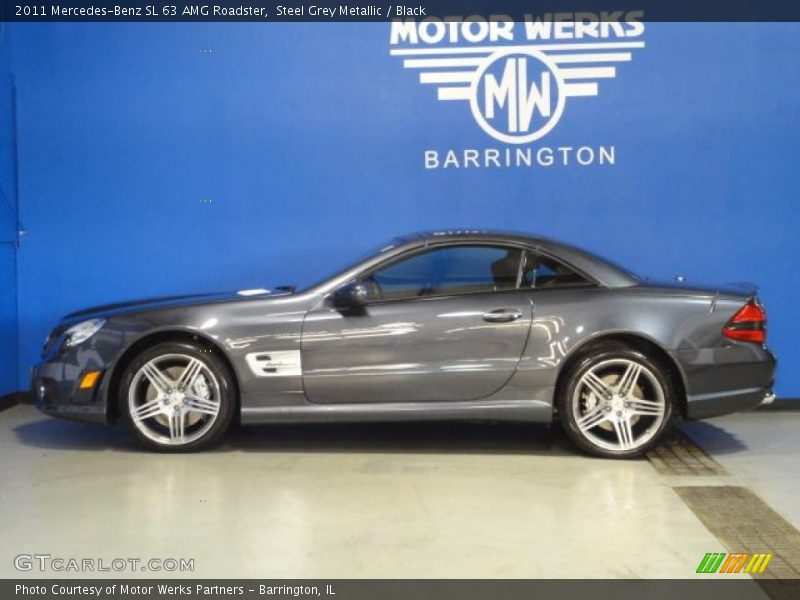 Steel Grey Metallic / Black 2011 Mercedes-Benz SL 63 AMG Roadster