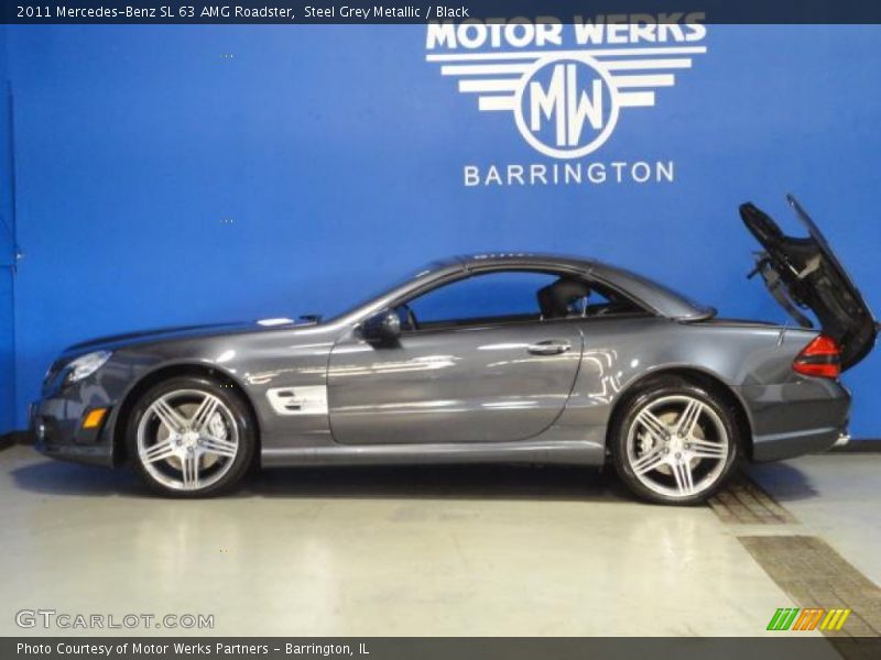 Steel Grey Metallic / Black 2011 Mercedes-Benz SL 63 AMG Roadster
