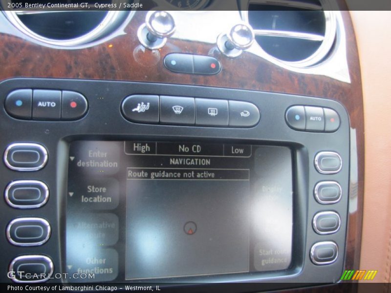 Navigation of 2005 Continental GT 