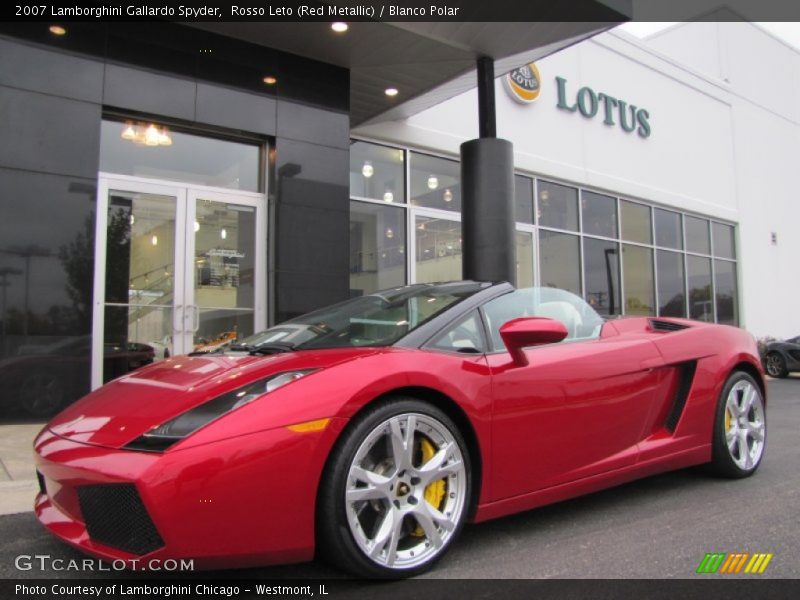 Rosso Leto (Red Metallic) / Blanco Polar 2007 Lamborghini Gallardo Spyder