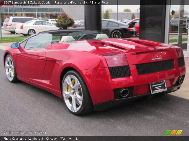 Rosso Leto (Red Metallic) / Blanco Polar 2007 Lamborghini Gallardo Spyder