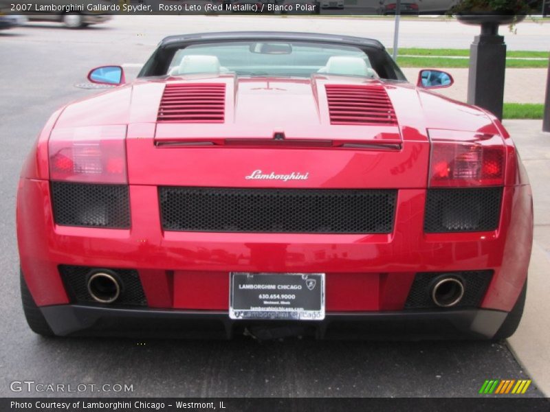 Rosso Leto (Red Metallic) / Blanco Polar 2007 Lamborghini Gallardo Spyder