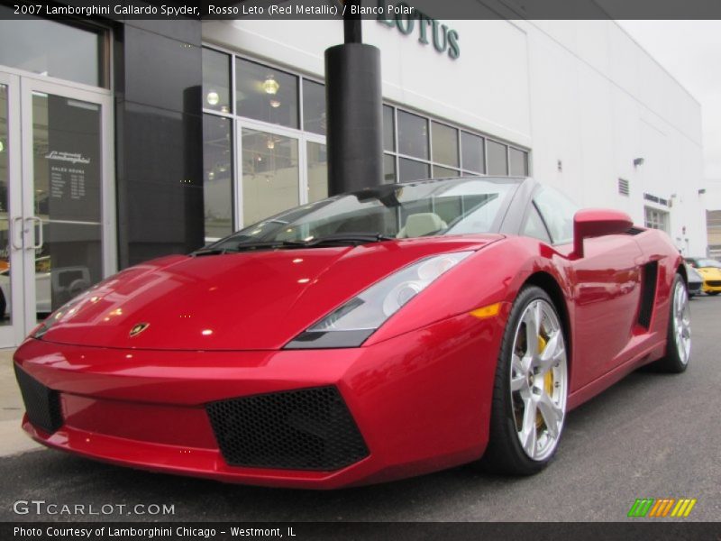 Rosso Leto (Red Metallic) / Blanco Polar 2007 Lamborghini Gallardo Spyder
