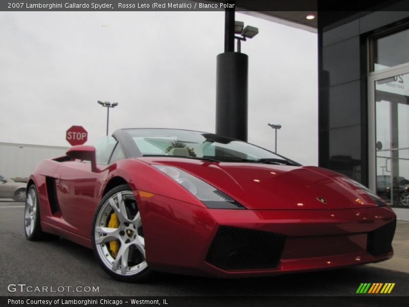 Rosso Leto (Red Metallic) / Blanco Polar 2007 Lamborghini Gallardo Spyder