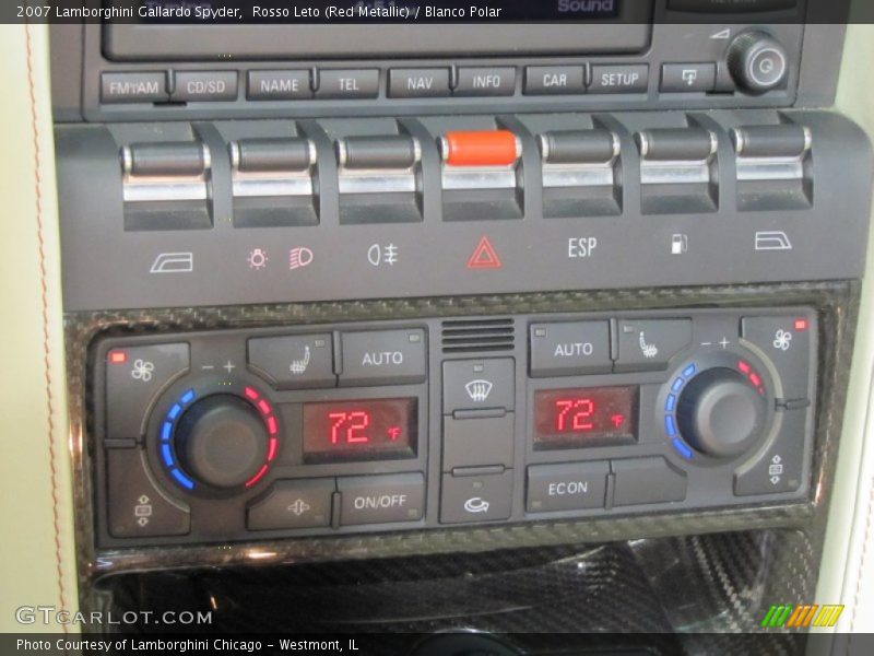 Controls of 2007 Gallardo Spyder