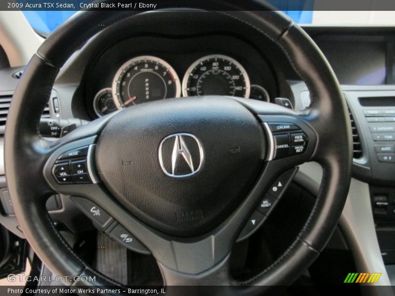 Crystal Black Pearl / Ebony 2009 Acura TSX Sedan