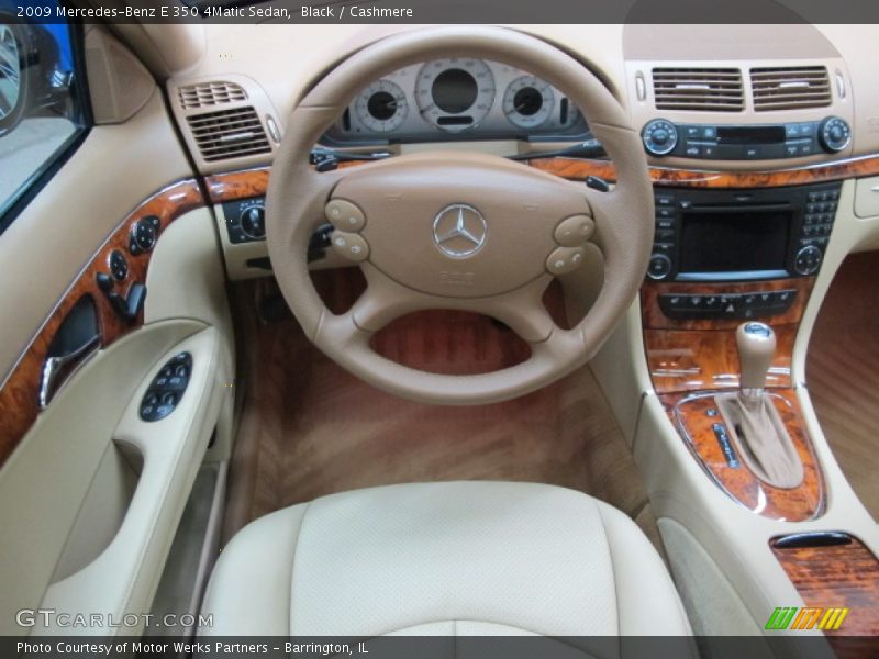 Black / Cashmere 2009 Mercedes-Benz E 350 4Matic Sedan