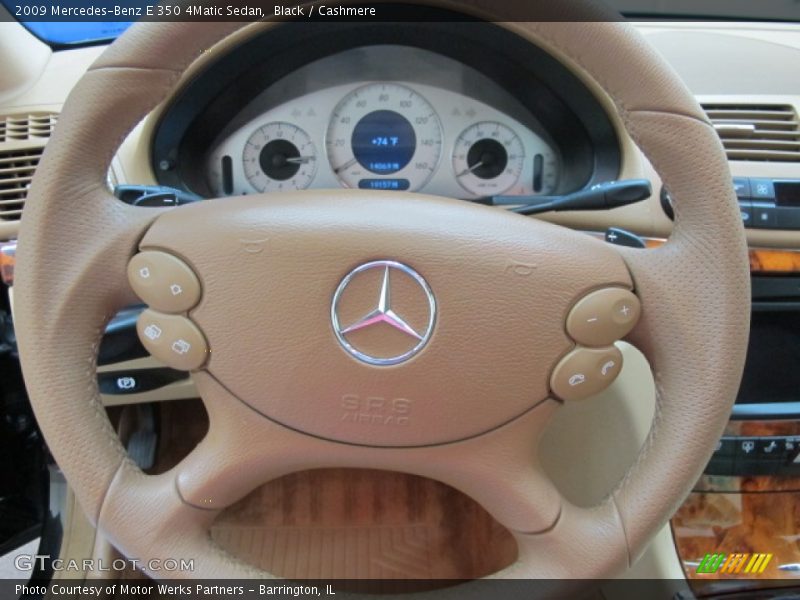 Black / Cashmere 2009 Mercedes-Benz E 350 4Matic Sedan