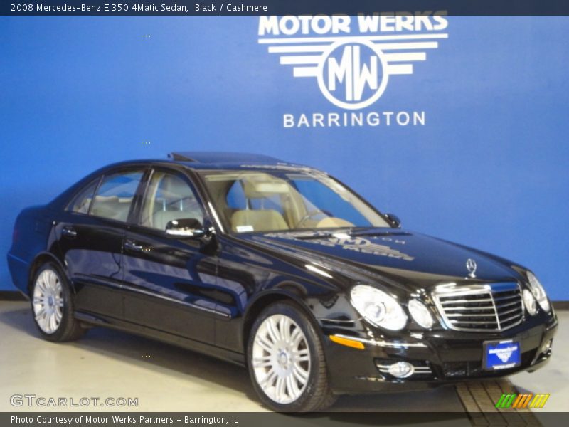 Black / Cashmere 2008 Mercedes-Benz E 350 4Matic Sedan