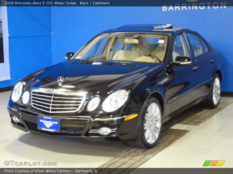 Black / Cashmere 2008 Mercedes-Benz E 350 4Matic Sedan