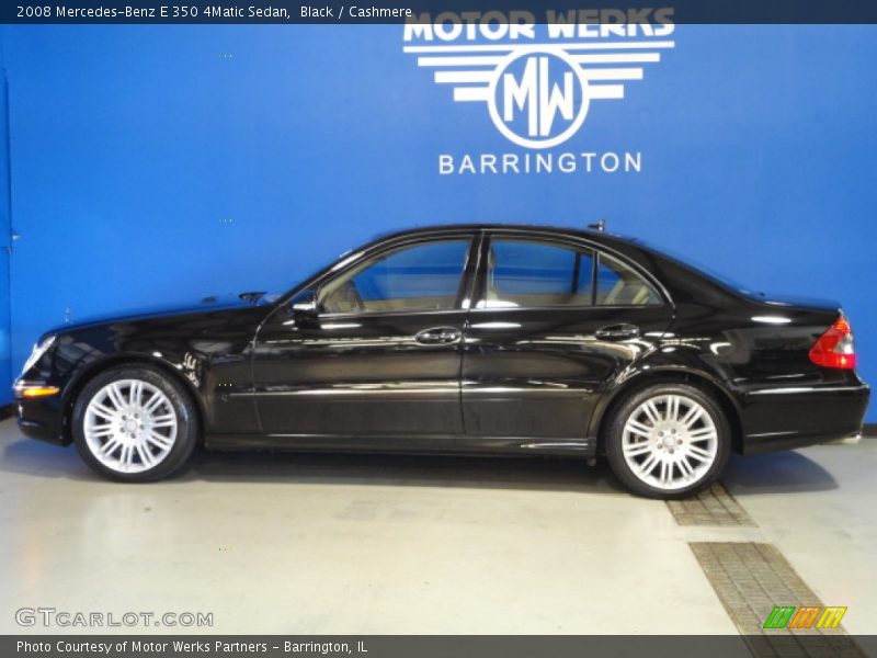 Black / Cashmere 2008 Mercedes-Benz E 350 4Matic Sedan