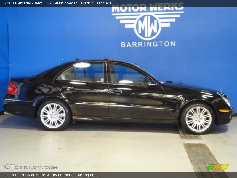Black / Cashmere 2008 Mercedes-Benz E 350 4Matic Sedan