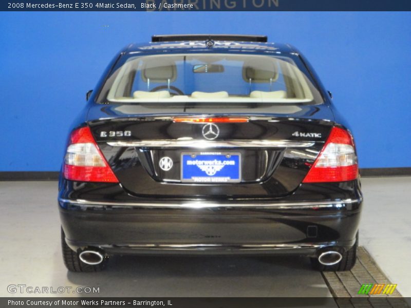 Black / Cashmere 2008 Mercedes-Benz E 350 4Matic Sedan