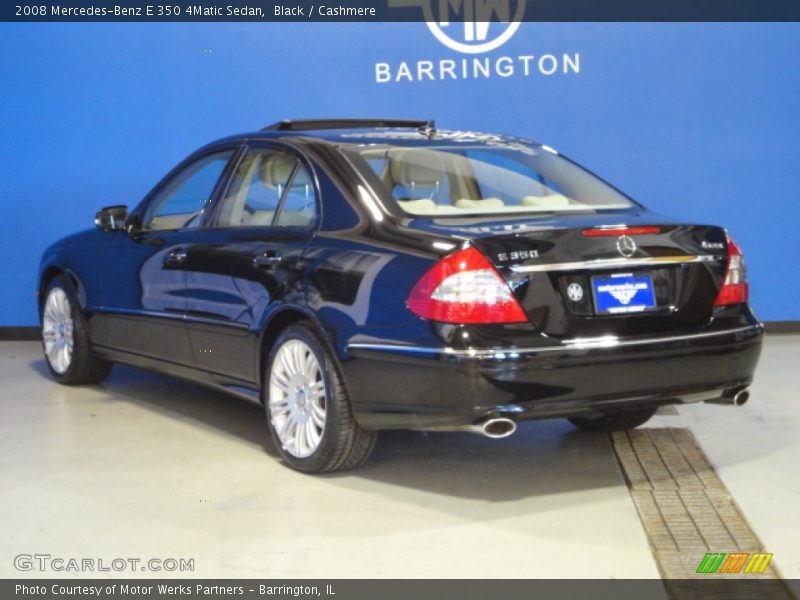 Black / Cashmere 2008 Mercedes-Benz E 350 4Matic Sedan