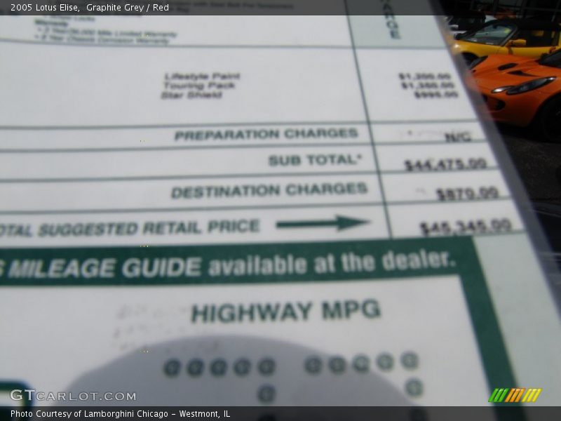  2005 Elise  Window Sticker