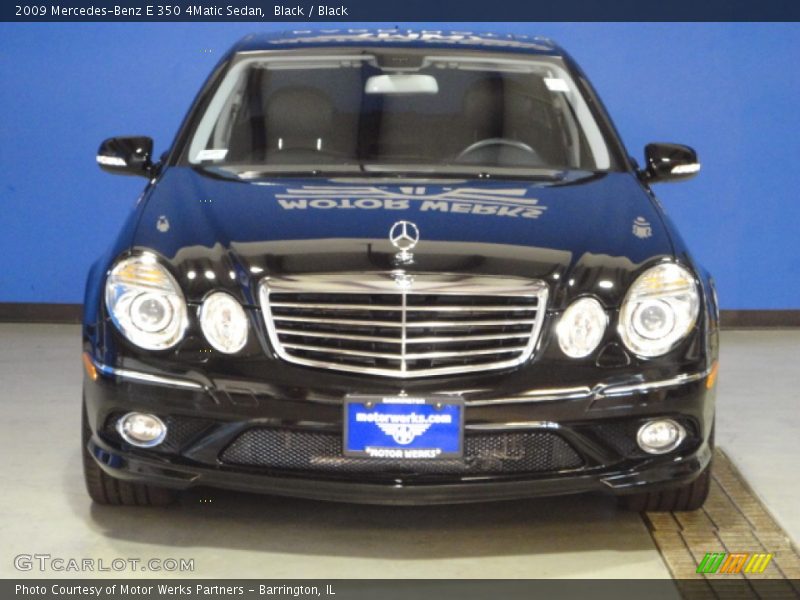 Black / Black 2009 Mercedes-Benz E 350 4Matic Sedan