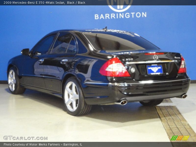 Black / Black 2009 Mercedes-Benz E 350 4Matic Sedan