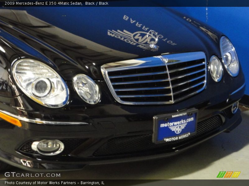 Black / Black 2009 Mercedes-Benz E 350 4Matic Sedan