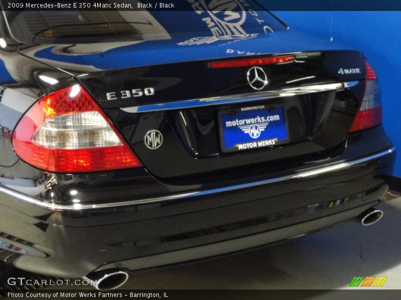 Black / Black 2009 Mercedes-Benz E 350 4Matic Sedan