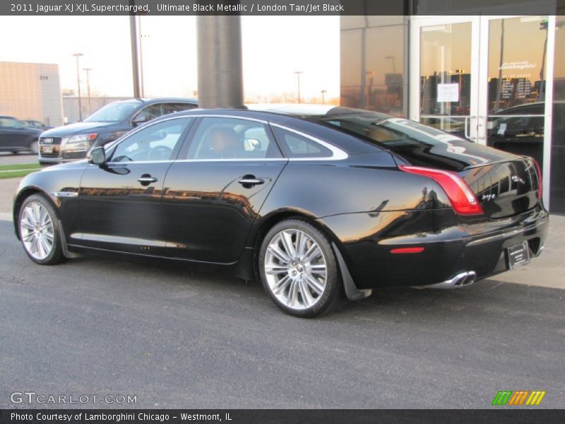 Ultimate Black Metallic / London Tan/Jet Black 2011 Jaguar XJ XJL Supercharged