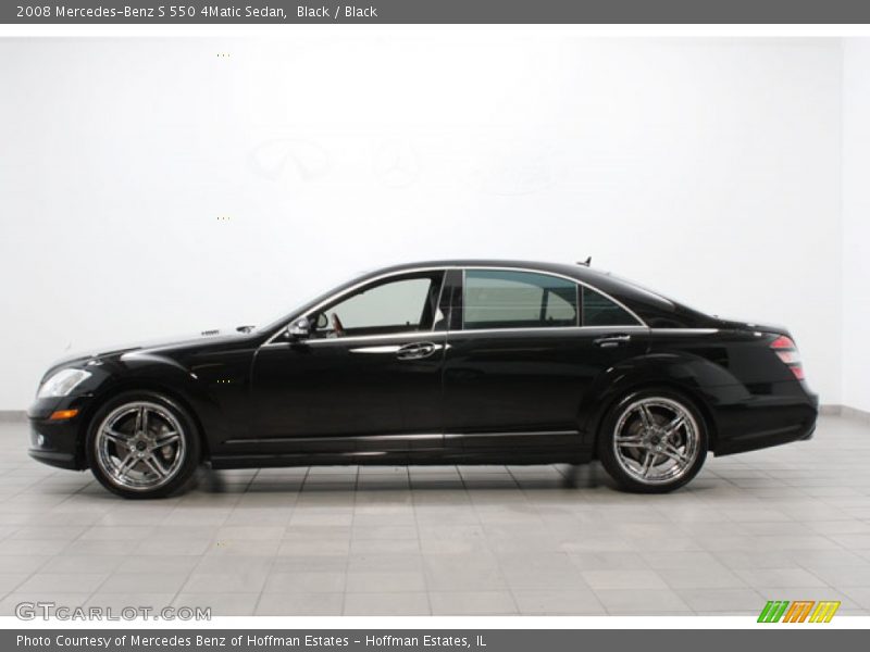 Black / Black 2008 Mercedes-Benz S 550 4Matic Sedan