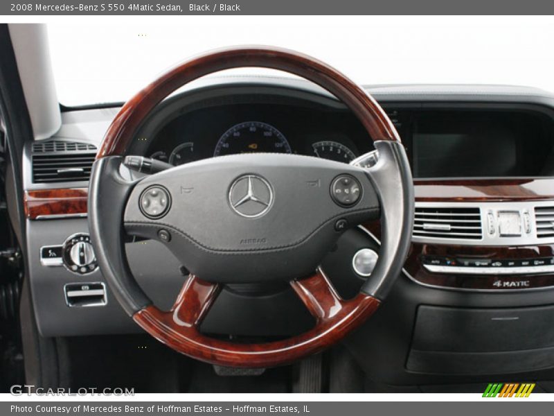 Black / Black 2008 Mercedes-Benz S 550 4Matic Sedan