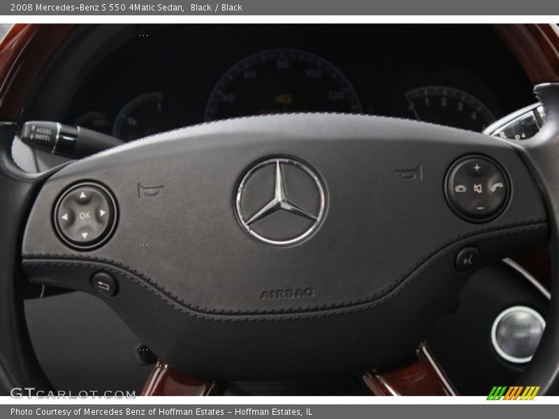 Black / Black 2008 Mercedes-Benz S 550 4Matic Sedan