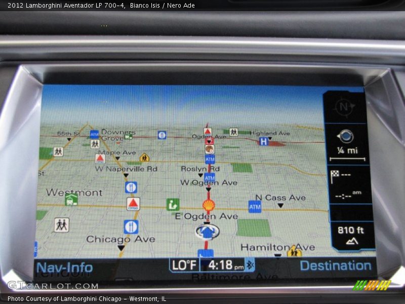 Navigation of 2012 Aventador LP 700-4