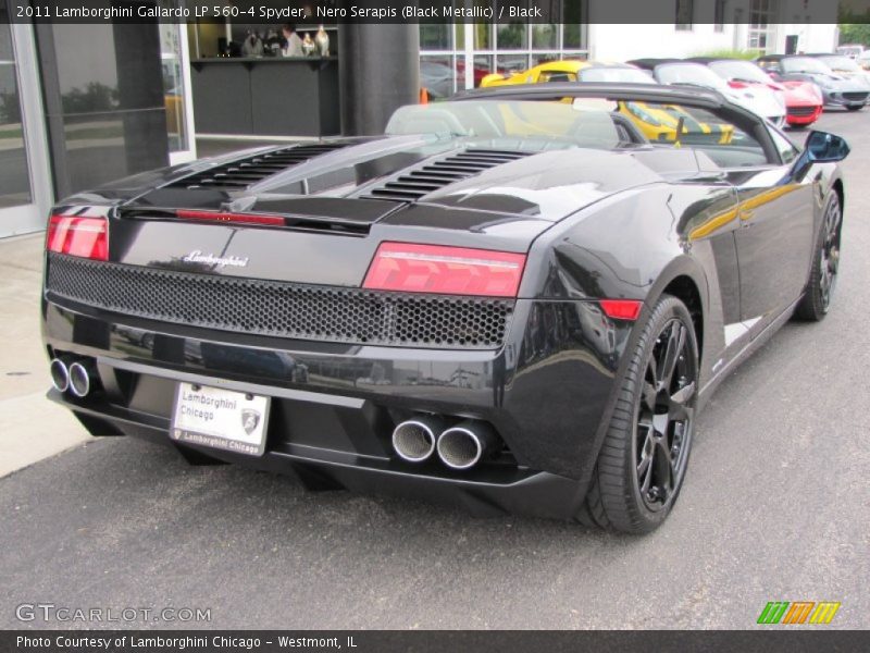 Nero Serapis (Black Metallic) / Black 2011 Lamborghini Gallardo LP 560-4 Spyder