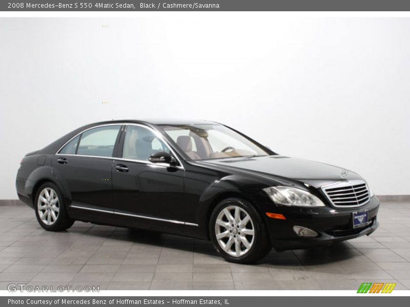 Black / Cashmere/Savanna 2008 Mercedes-Benz S 550 4Matic Sedan