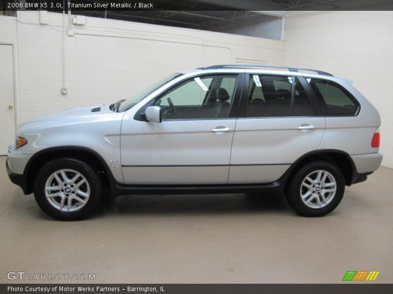 Titanium Silver Metallic / Black 2006 BMW X5 3.0i