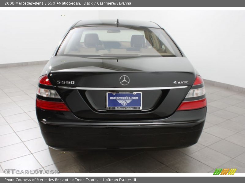 Black / Cashmere/Savanna 2008 Mercedes-Benz S 550 4Matic Sedan
